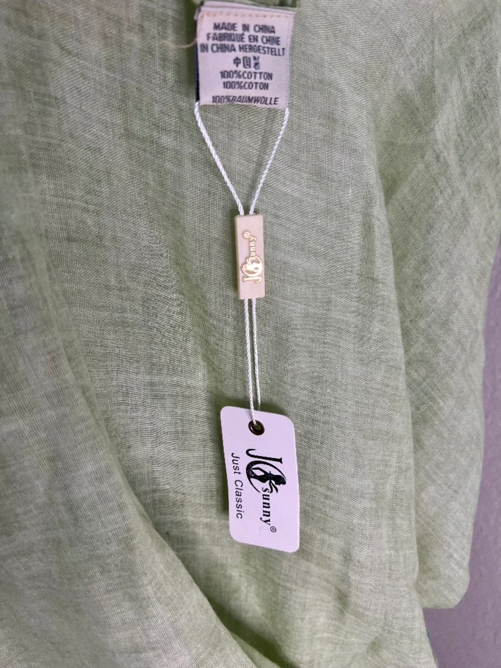 JC Sunny lightweight Ruana in sage - Picture 3 of 3